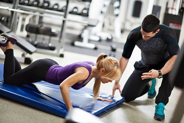 gym instructor teaching